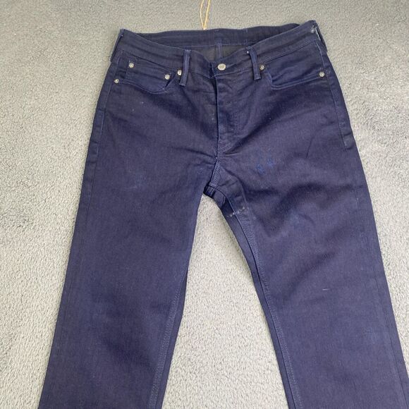 Levis 511 Jeans Mens 33x32 Blue Slim Fit Stretch Denim Pants Stain Flaw Commuter - Picture 2 of 14